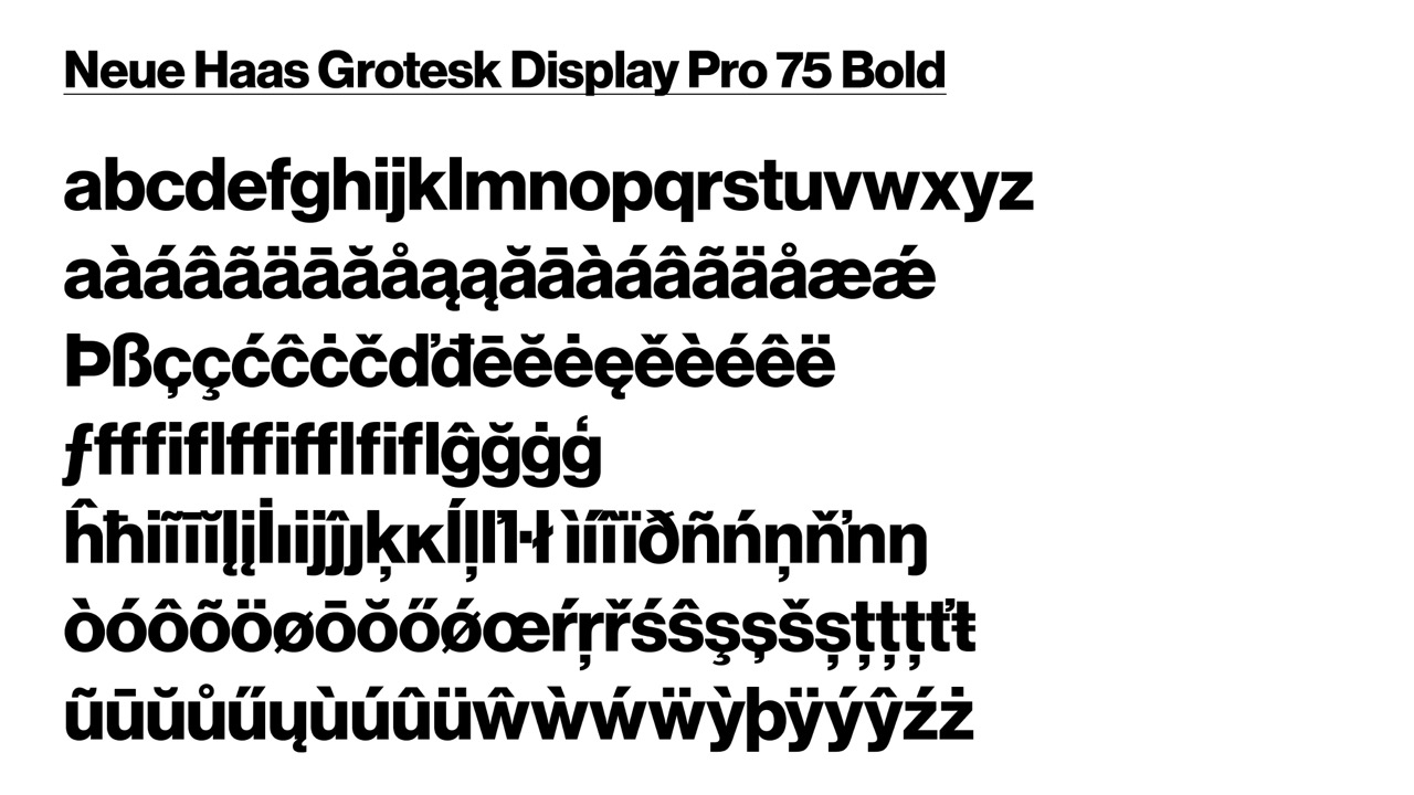 Samples from Neue Haas Grotesk