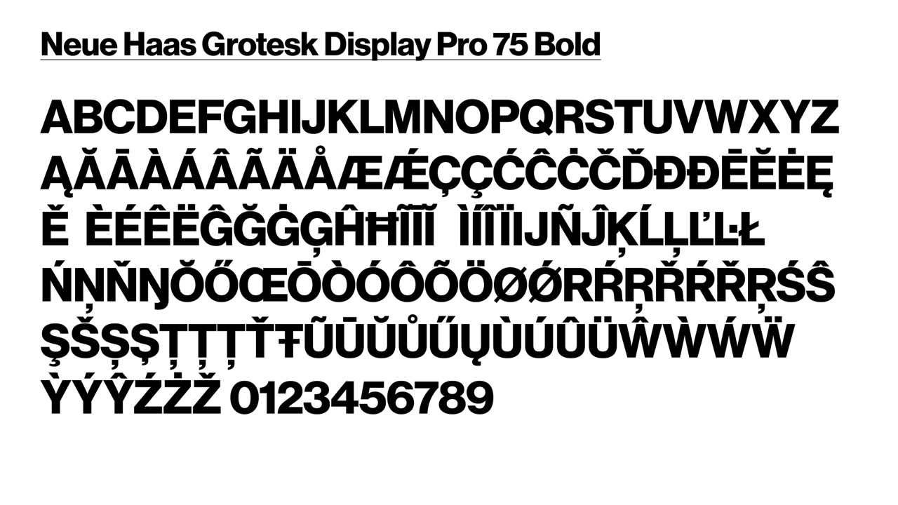 Samples from Neue Haas Grotesk