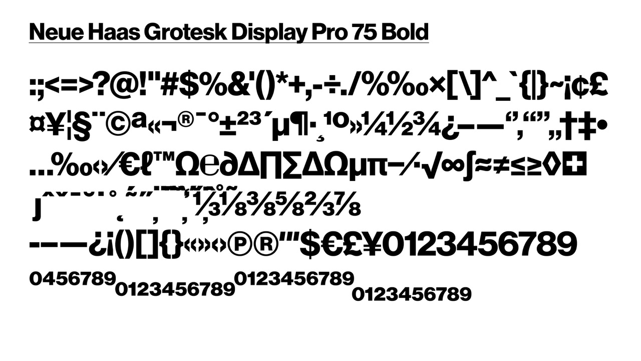 Neue Haas Grotesk samples