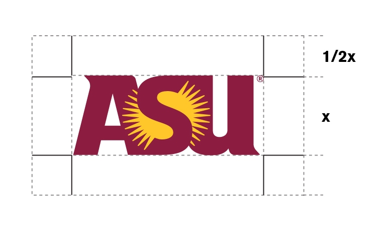 ASU logos area of isolation small graphic