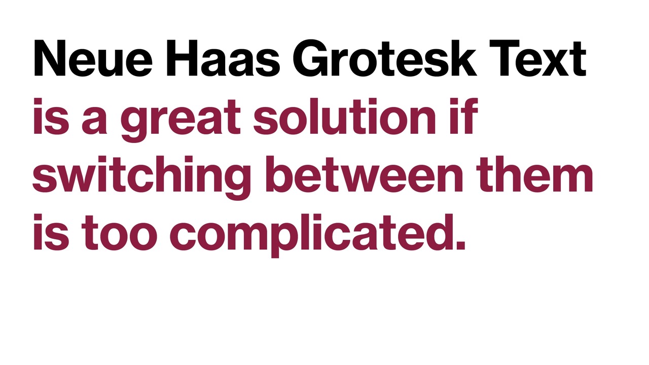 Neue Haas Grotesk examples