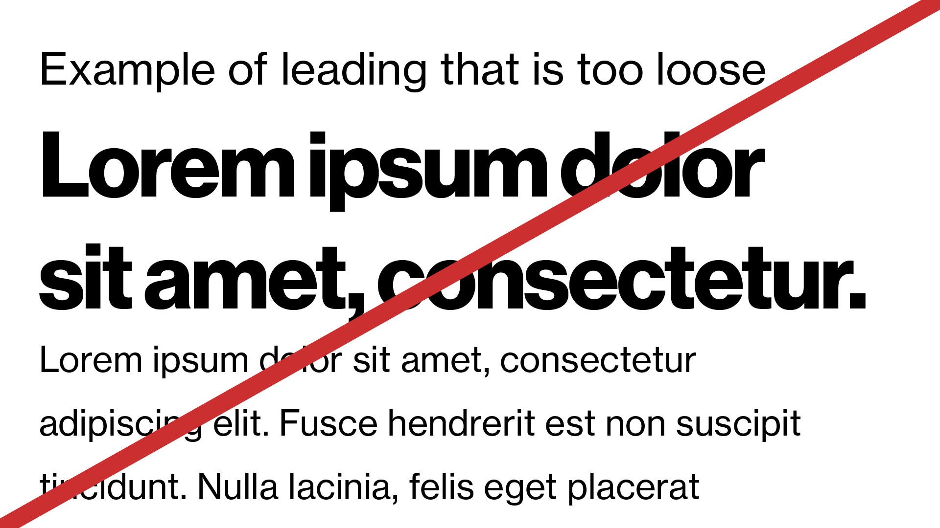 Leading font example