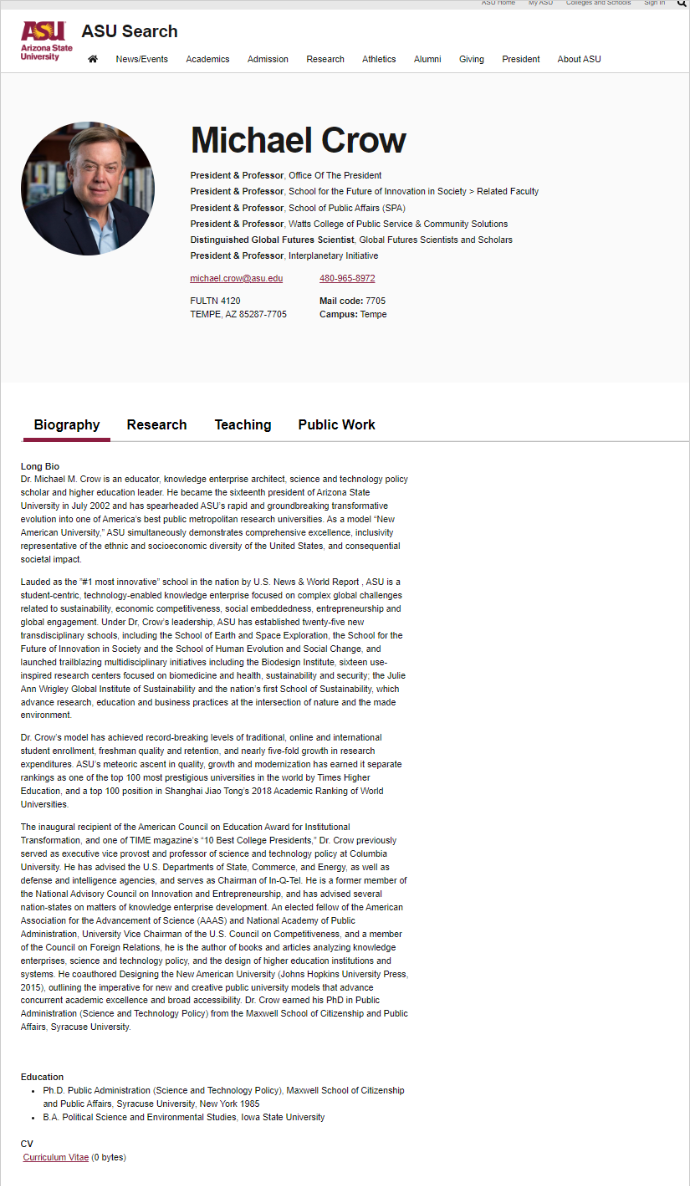 full profile example