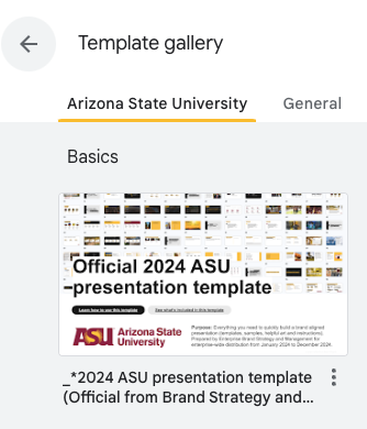 Template gallery
